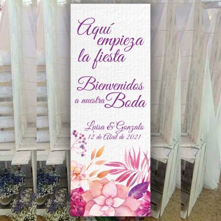 Cartel Floral Rosa
