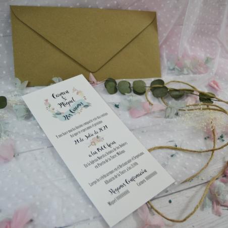 Invitación Original para Boda Bonita