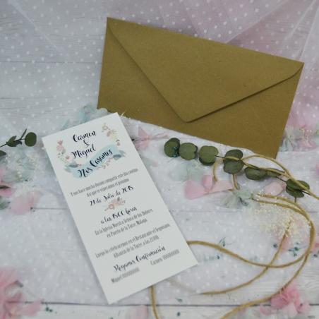 Invitación Original para Boda Bonita