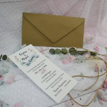 Invitación Original para Boda Bonita