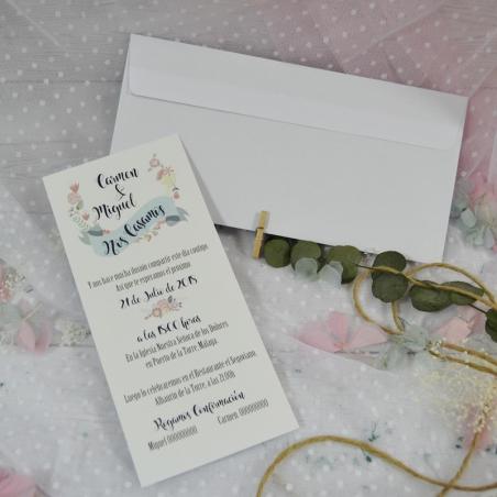 Invitación Original para Boda Bonita