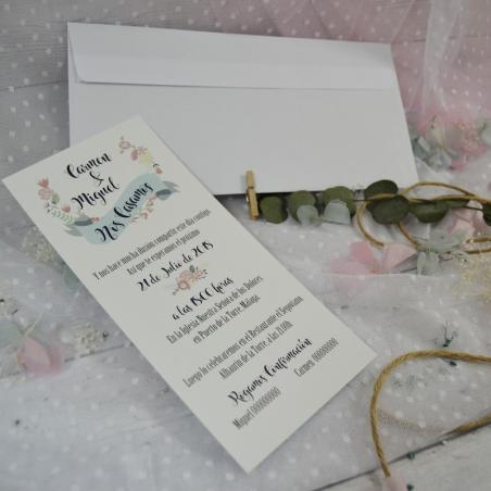 Invitación Original para Boda Bonita