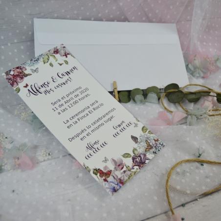 Invitación de Boda Mariposas