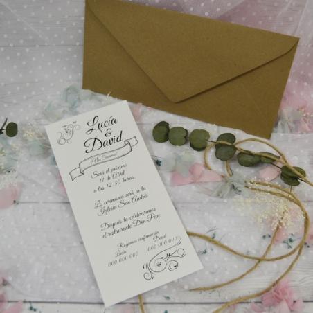 Invitación de Boda Barata