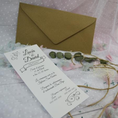 Invitación de Boda Barata