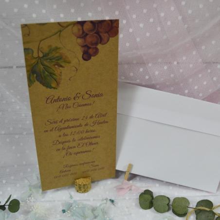 Invitación Kraft Viñedo