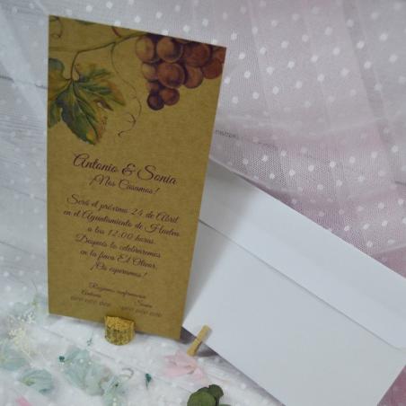 Invitación Kraft Viñedo