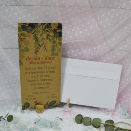 Invitación Kraft Floral Original