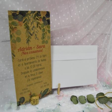 Invitación Kraft Floral Original