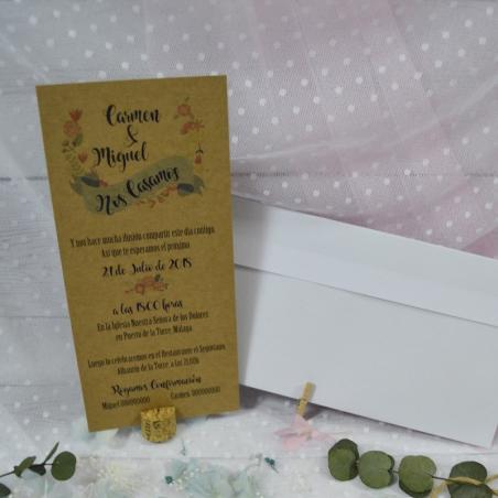 Invitación Kraft Original