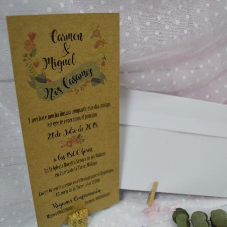Invitación Kraft Original
