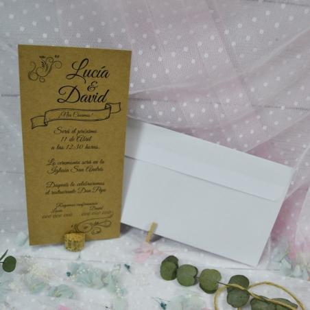 Invitación Kraft Baratas