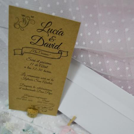 Invitación Kraft Baratas