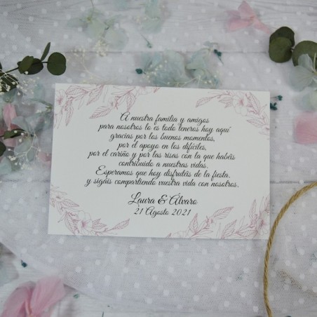 Tarjeta de Agradecimiento Elegante Sencilla
