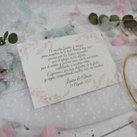 Tarjeta de Agradecimiento Elegante Sencilla