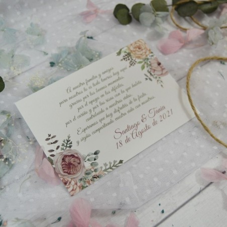 Tarjeta de Agradecimiento Floral
