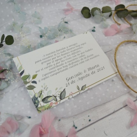 Tarjeta de Agradecimiento Elegante