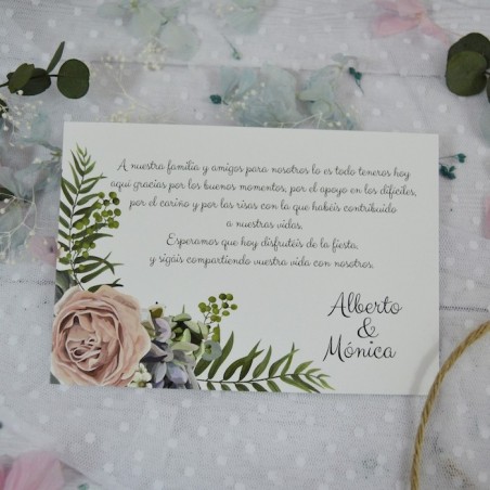 Tarjeta de Agradecimiento Tropical