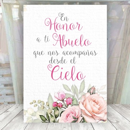 Cartel romántico en honor de...