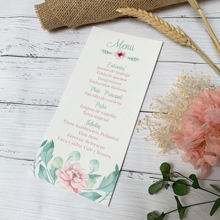minuta de boda