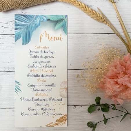 Minuta Floral Azul
