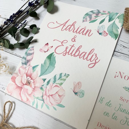 invitacion de boda mariposas