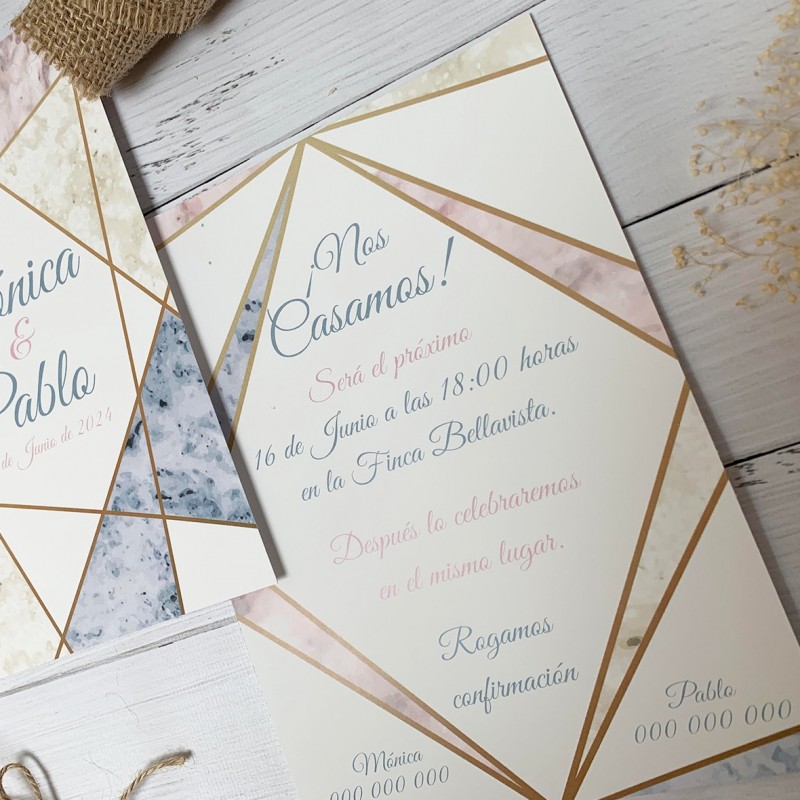 Invitación de Boda Mármol Invitación de Boda Mármol