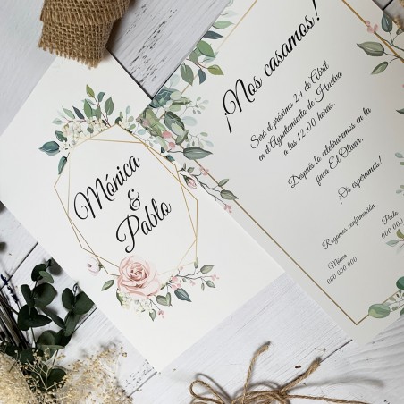 Invitacion de boda barata