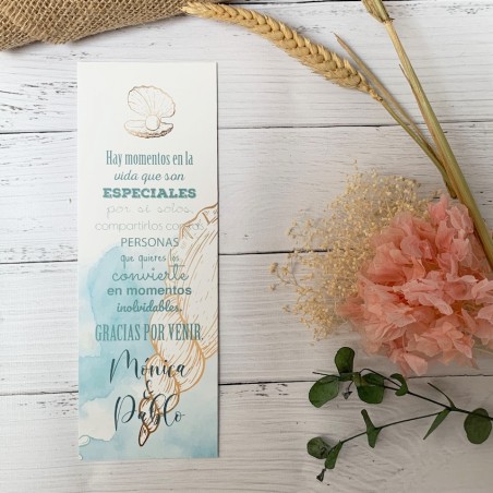 tarjeta de agradecimiento para bodas barata