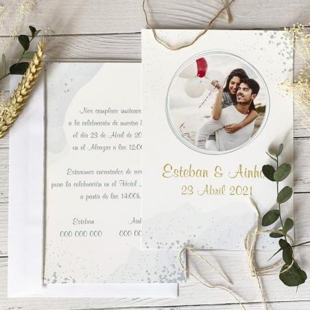invitacion de boda con foto