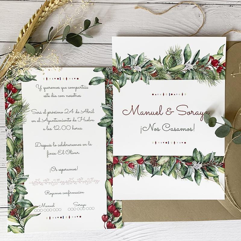 invitaciones de boda navideñas invitaciones de boda navideñas