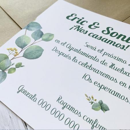 invitacion de boda elegante