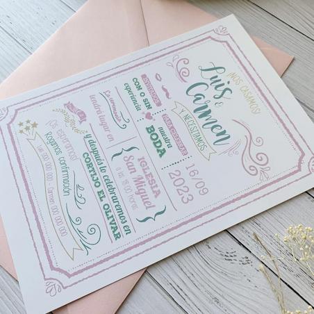 invitacion de boda barata