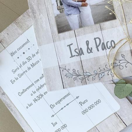 invitacion vintage con foto