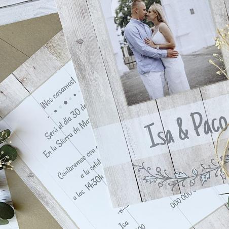 invitacion de boda original con foto