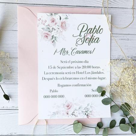 Invitación de boda Romántica