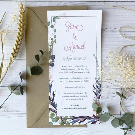 invitacion de boda barata
