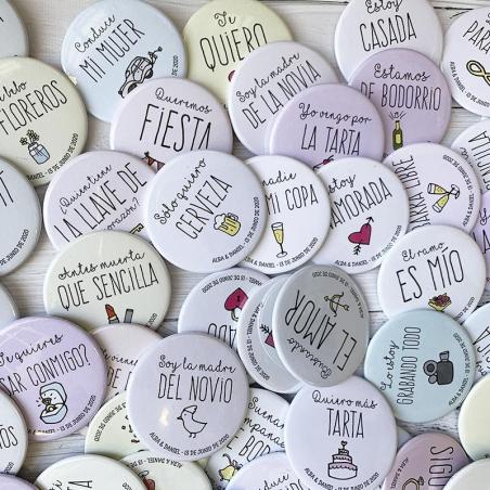 chapas divertidas boda