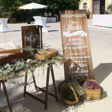 Carteles boda Madera