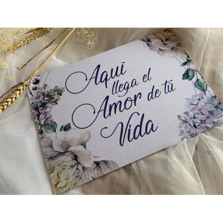 carteles para bodas aqui viene el amor