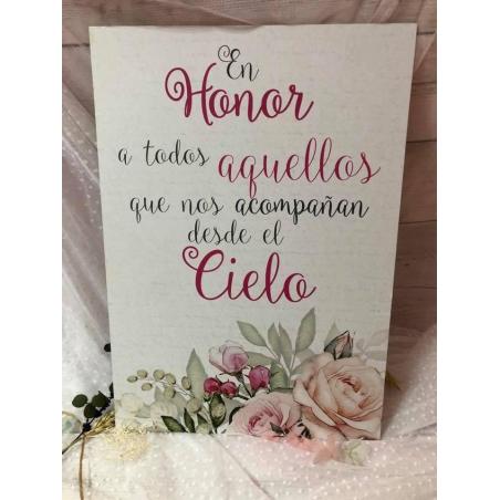 Cartel romántico en honor de...