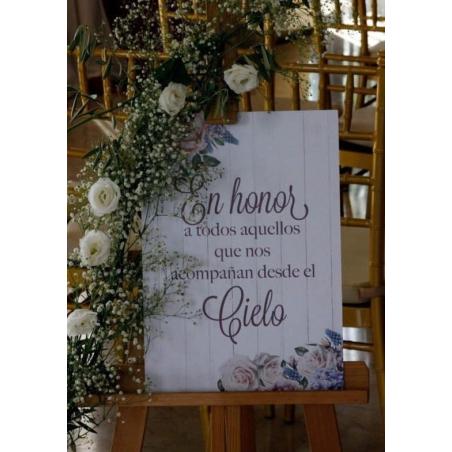 cartel de boda los que ya no estan