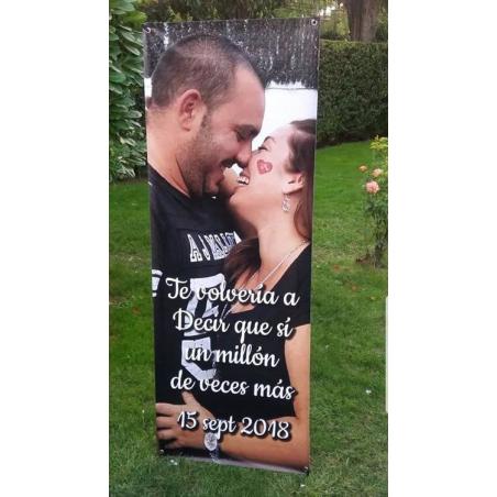 cartel bienvenida boda con foto
