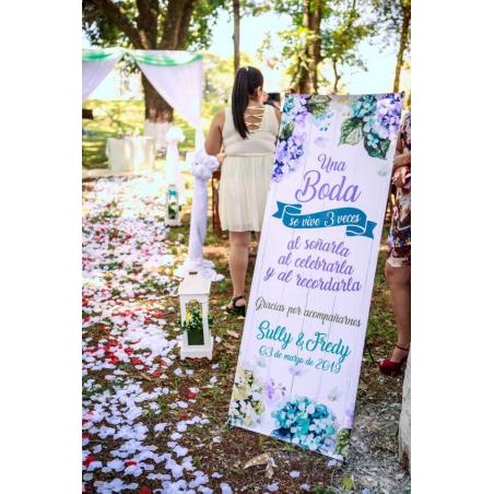 Banner una boda se vive 3 veces