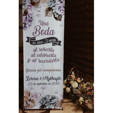 cartel una boda se vive tres veces