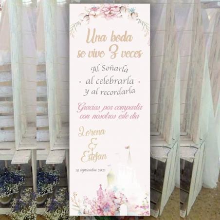 Banner Castillo Disney Floral