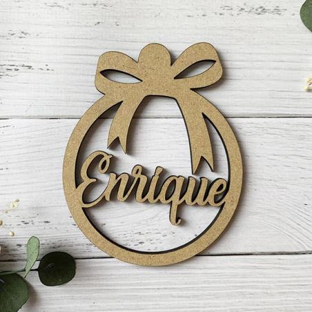 Bola de Navidad Personalizada en Madera