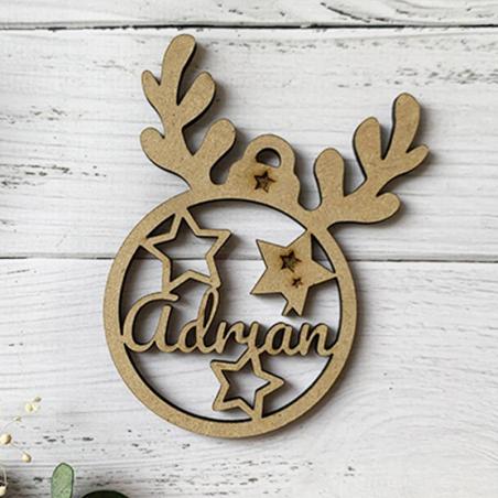 Bola de Reno Personalizado en Madera