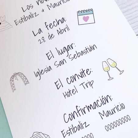 Invitación Boda Dibujos