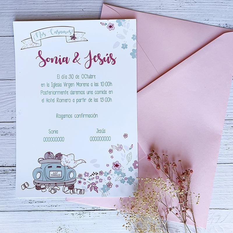 Invitación Coche Boda Invitación Coche Boda